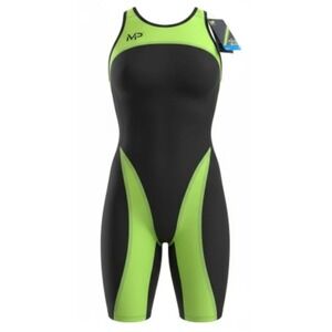 New MICHAEL PHELPS Xpresso Competition SWIMSUIT Black/Yellow Womens 24 NIB $449
